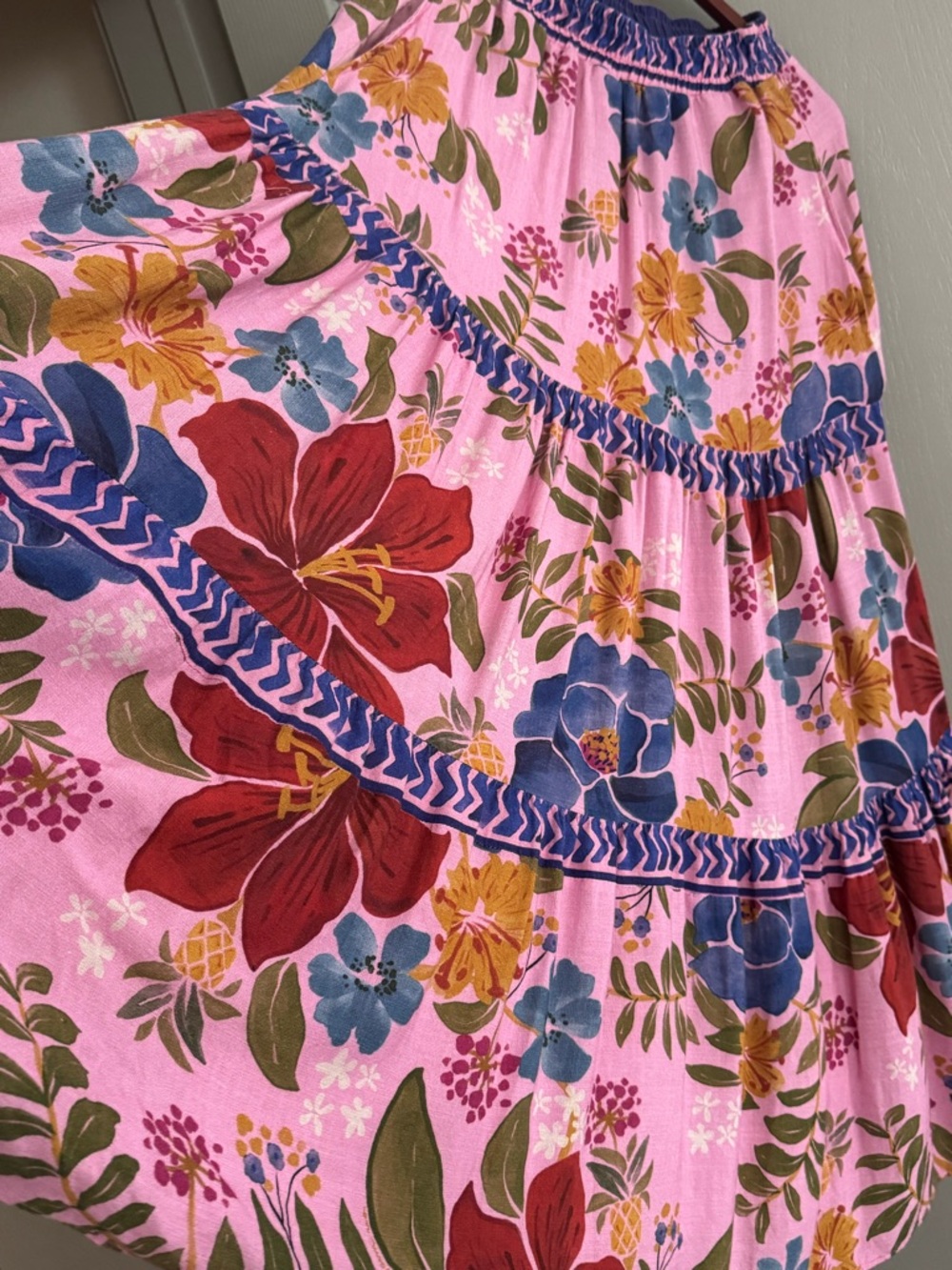 FARM RIO Florisbela Tiered Maxi Skirt Large - Picture 8 of 14